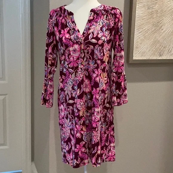 Lilly Pulitzer cotton 3/4 sleeve mini dress - Picture 1 of 7